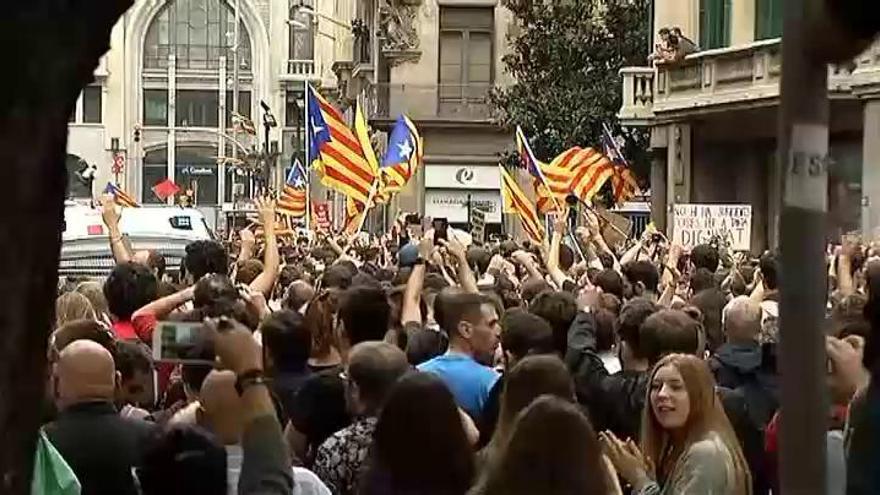 Concentración contra la Policía Nacional en Barcelona