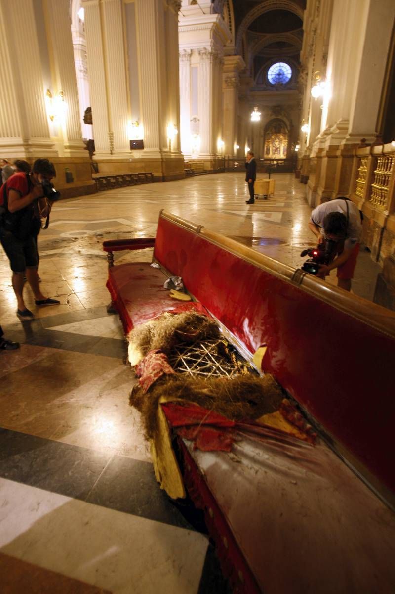 Fotogalería: Explosión en el interior de la basílica del Pilar