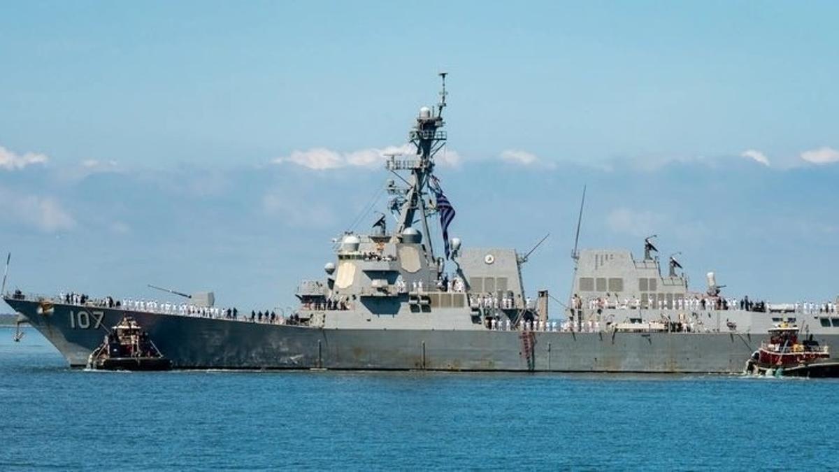 El buque de guerra estadounidense USS Gravely, en una imagend e archivo.