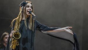 PJ Harvey, en el concierto que ofreció en el Primavera Sound la noche del sábado.