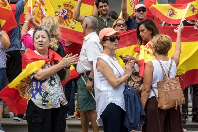 Manifestación en la capital grancanaria en contra del referéndum catalán