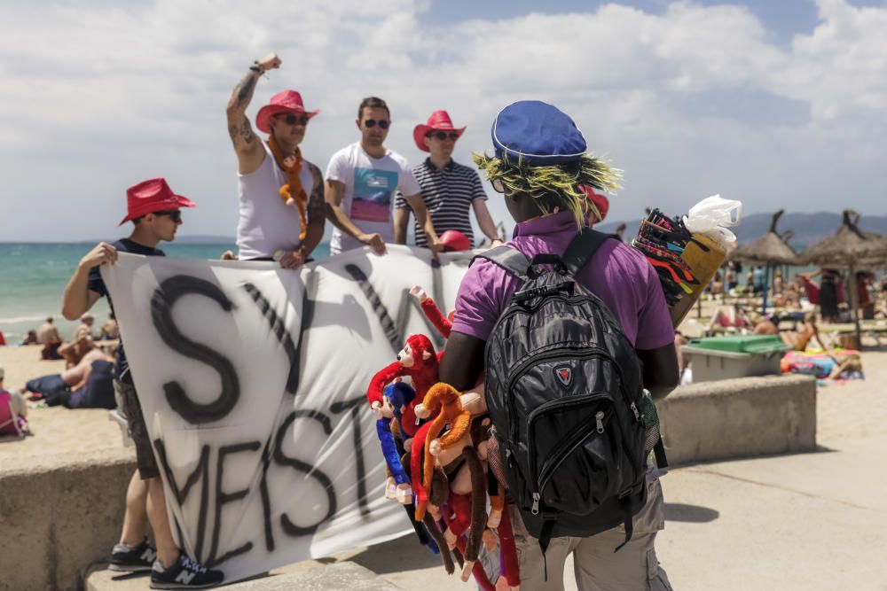 Los manteros aumentan su presencia en Palma