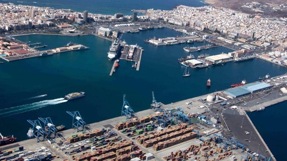 Vista general del Puerto de La Luz en Las Palmas de Gran Canaria.