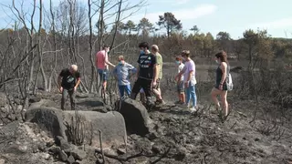 El dolmen que emergió del incendio