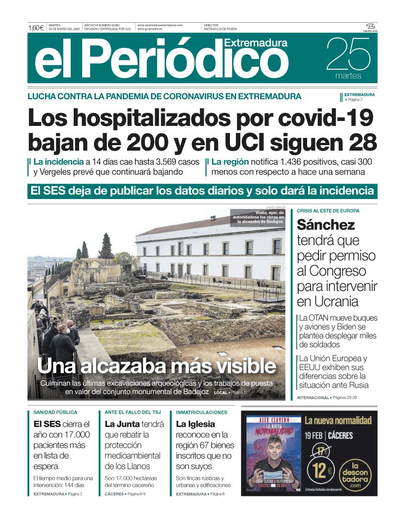 Consulta la portada correspondiente al día 25 de enero del 2022