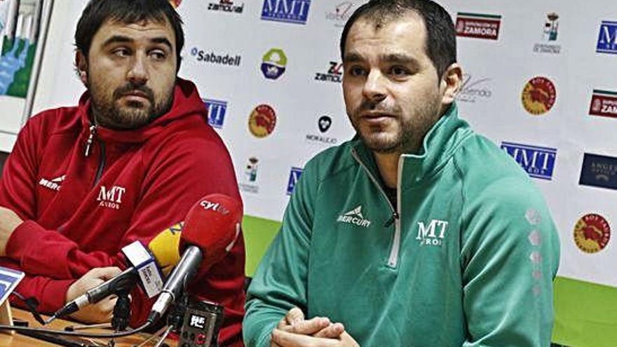 Leo Álvarez y Felipe Barrientos, ayer en rueda de prensa.