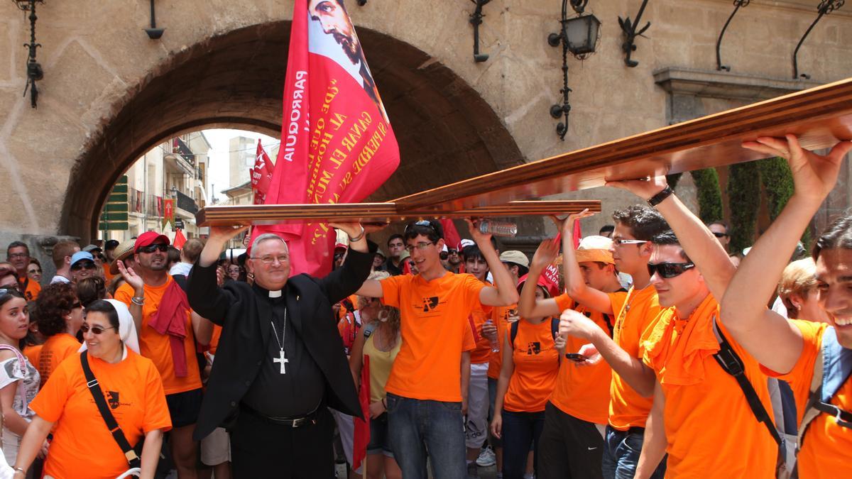 Los símbolos de la JMJ pasaron por Caravaca en 2010