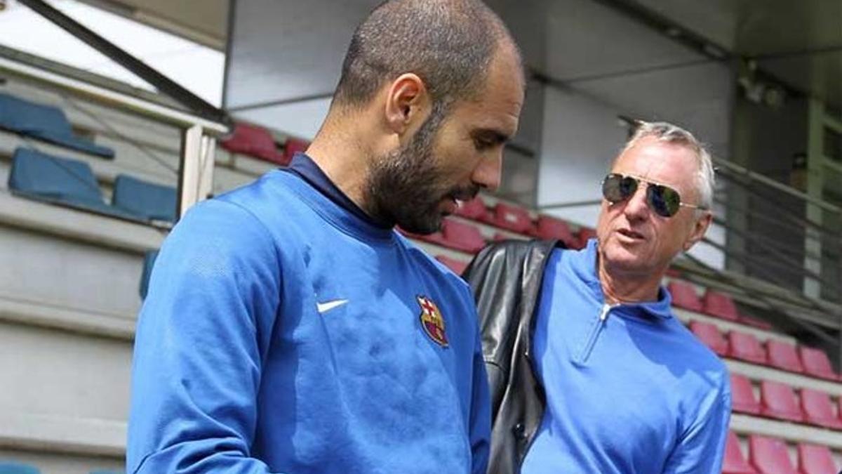 Guardiola y Cruyff, en una imagen de archivo