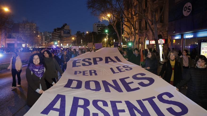 Manifestación feminista en Palma