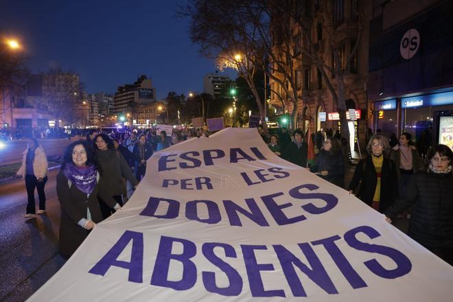 Manifestación feminista en Palma
