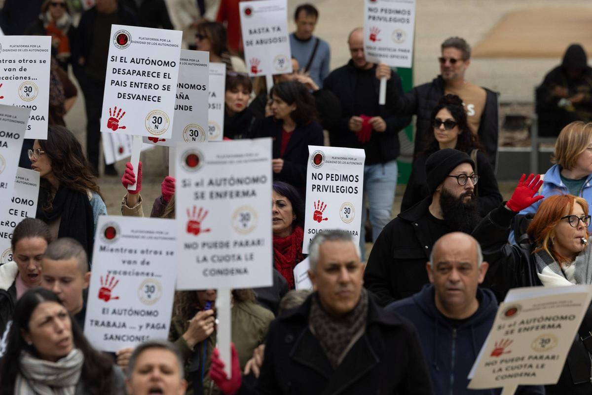 Movilización de trabajadores autónomos en Ibiza