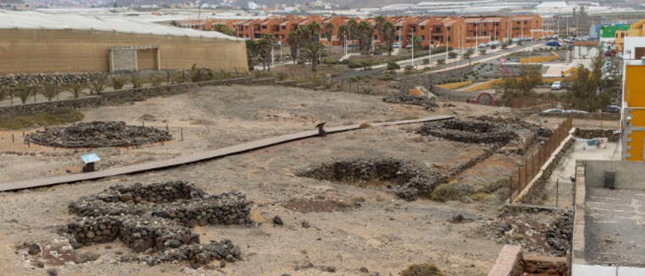 Estado actual del yacimiento arqueológico de La Guancha, Gáldar.