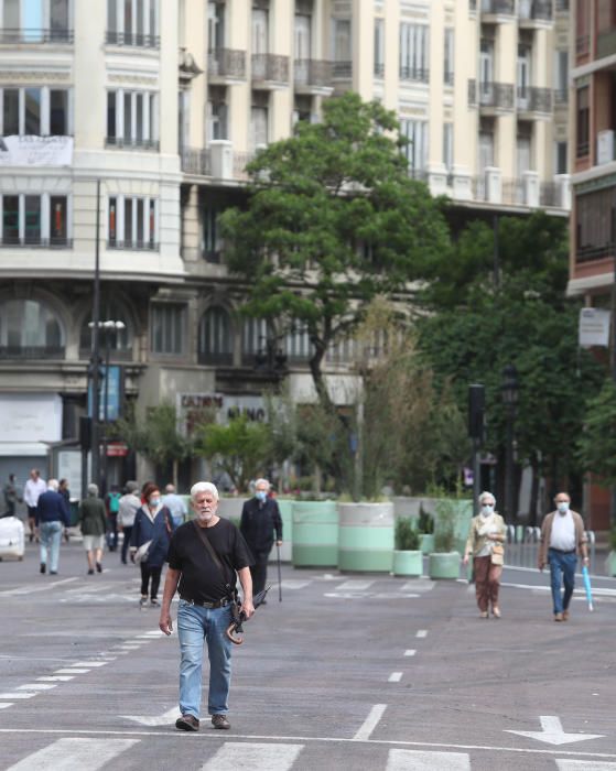 Primer fin de semana desde la peatonalización completa de la Plaza del Ayuntamiento.