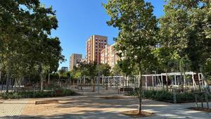 La plaza de las Palmeres de LHospitalet de Llobregat tras su remodelación.