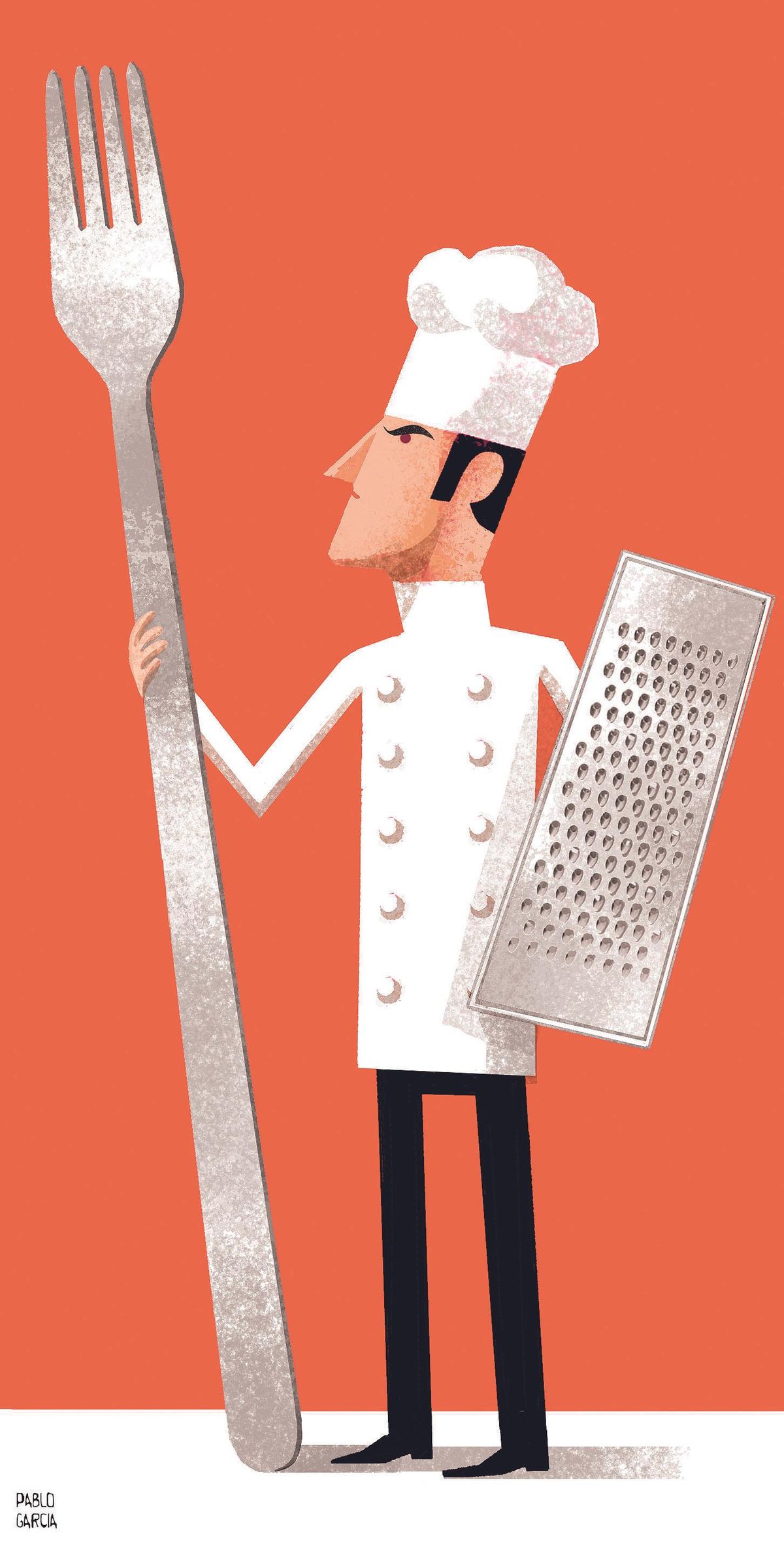 Dibujo de un cocinero.