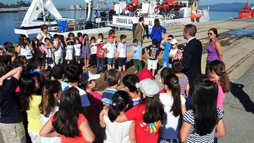 Los niños se lo pasaron en grande a bordo del buque.