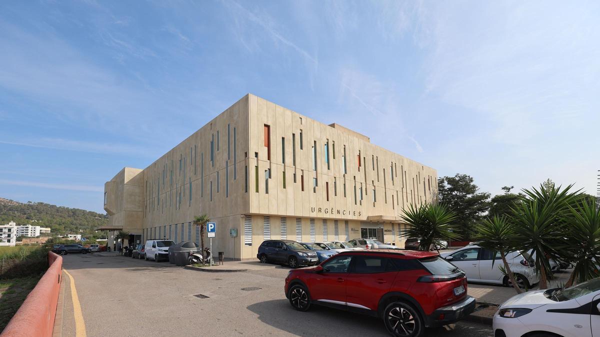Una parte del aparcamiento del centro de salud de Sant Antoni.