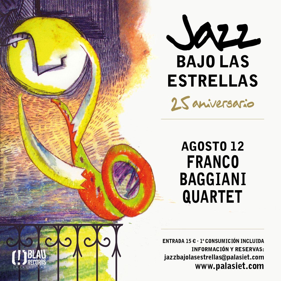 Cartel Jazz Bajo las Estrellas