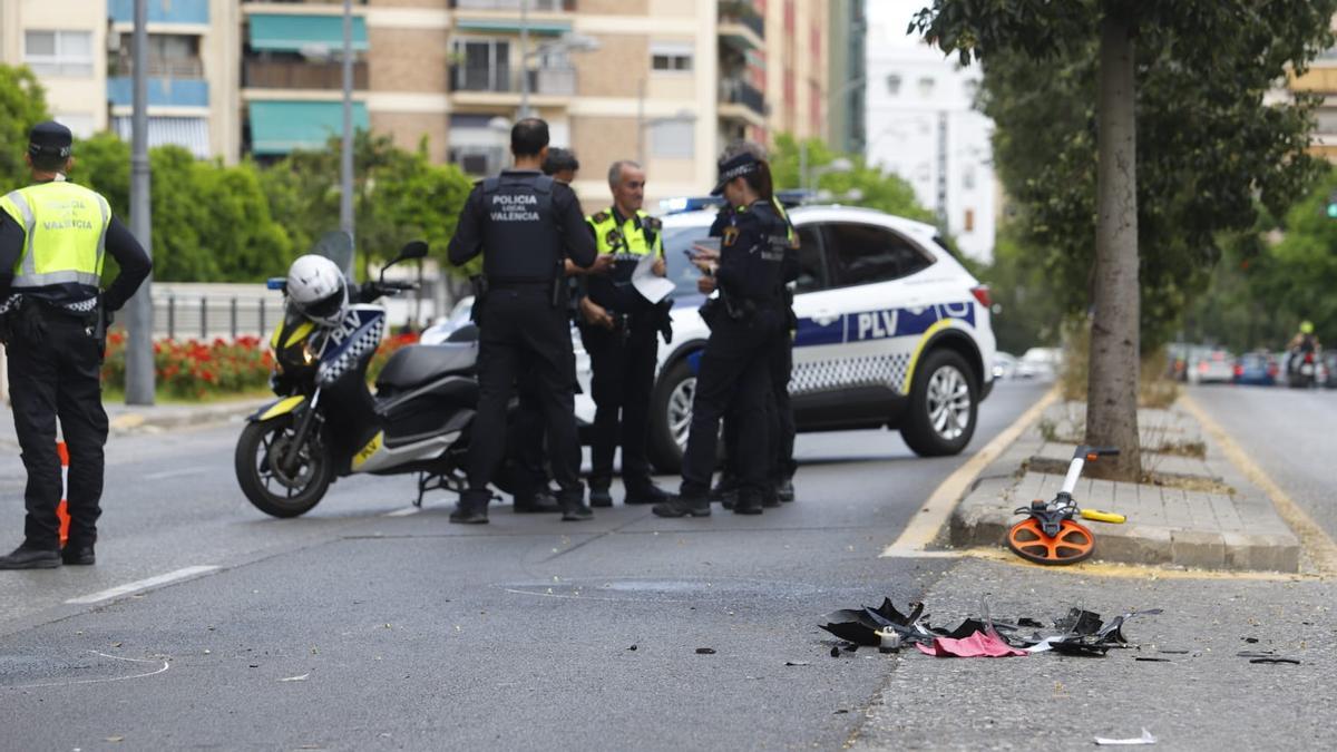 Un herido al colisionar su motocicleta en Tres Forques