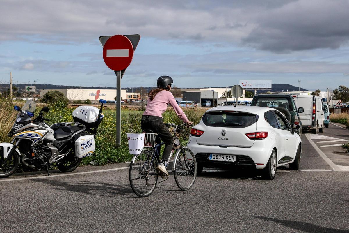 Las bicicletas se sumaron también a la reivindicación de los payeses