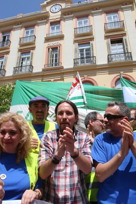 Manifestación de los bomberos de Málaga