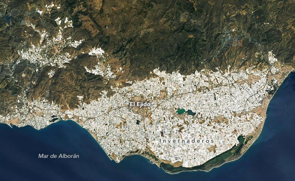 La red de invernaderos de Almería, la única construcción humana del mundo que se puede ver desde el espacio