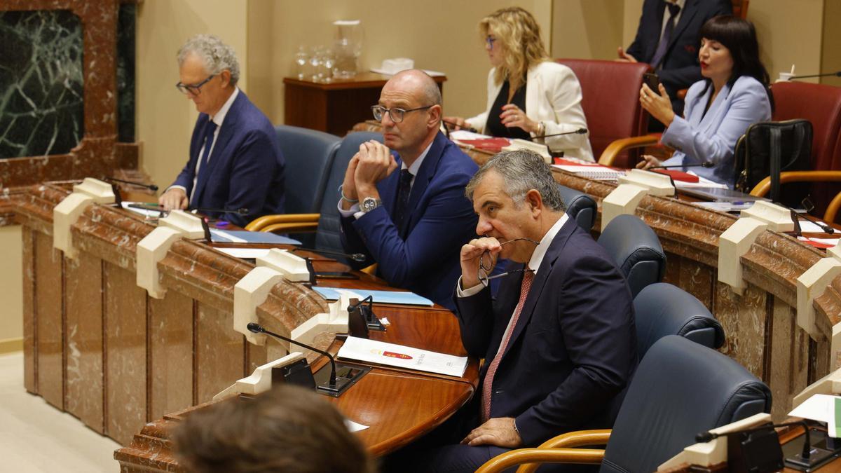 El consejero de Medio Ambiente, Juan María Vázquez, en la sesión de control de este miércoles en la Asamblea Regional