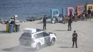 Dos guardias civiles y un militar, heridos por migrantes en dos incidentes en Ceuta