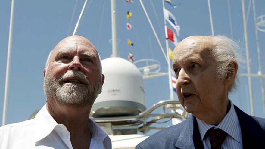 Craig Venter y Santiago Grisolía, ayer, en Valencia.