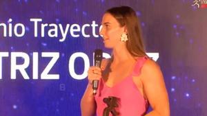 Beatriz Ortiz recoge el Premio Trayectoria en la Gala Woman SPORT