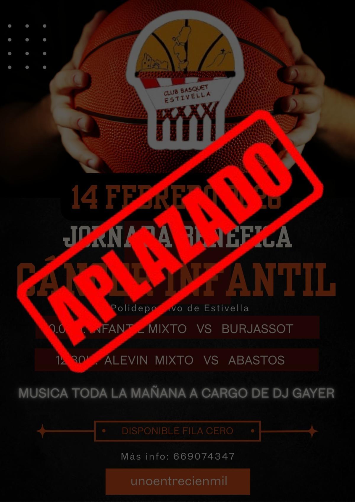 Cartel de la actividad en Estivella.