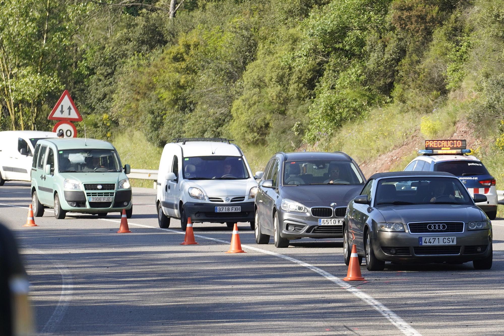 Accident de trànsit amb 4 ferits a la variant de Girona