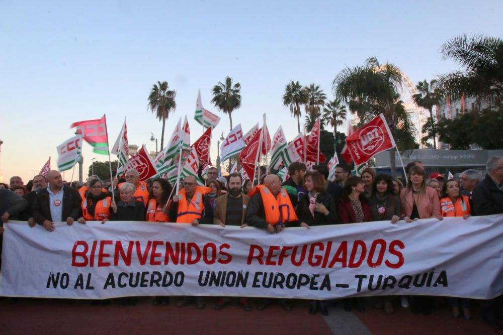 Málaga se manifiesta contra el acuerdo entre la UE y Turquía por los refugiados