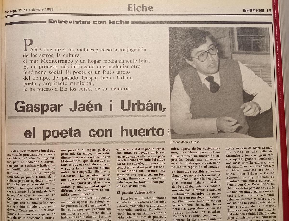 1983: G. Irles, "Entrevistas con fecha"