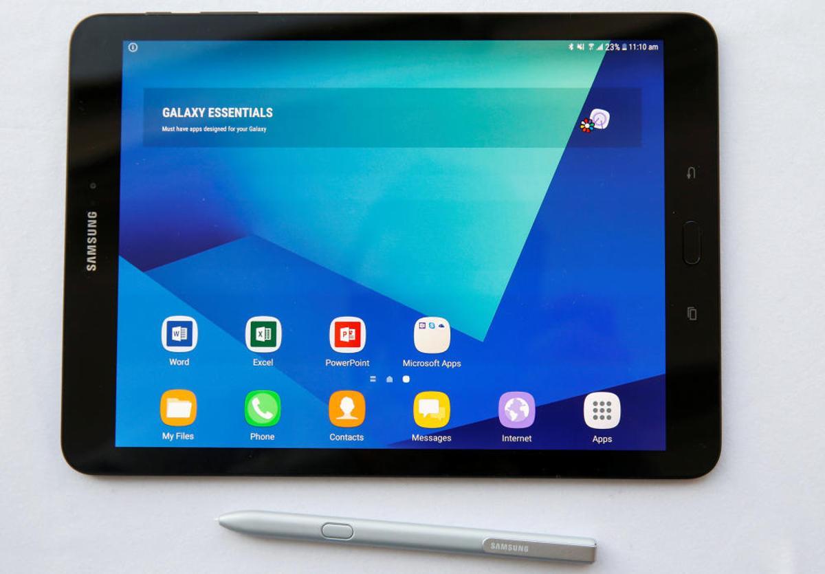 The new Samsung tablet S3 is displayed during ...