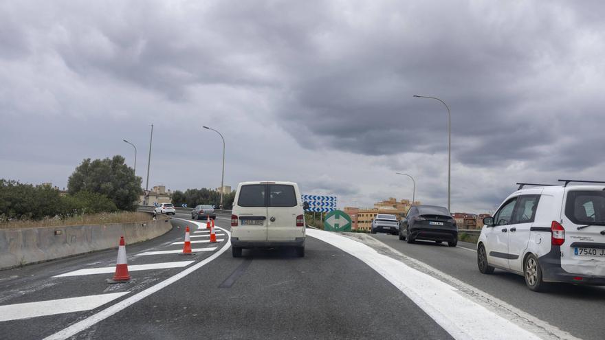 Así ha quedado el carril de incorporación de la autopista de Inca a la Vía de Cintura