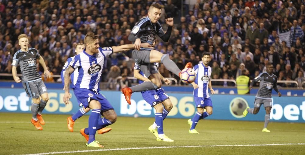 FARO recopila las mejores imágenes del encuentro de Riazor en el que los celestes se impusieron por la mínima a los deportivistas gracias a un gol de Iago Aspas