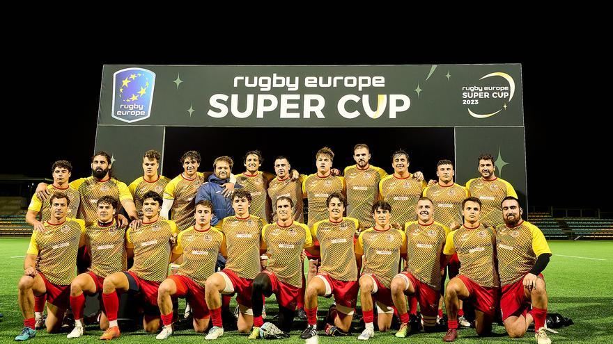 Luis Guerra, capitán del CR Málaga, juega la Rugby Europe Supercup