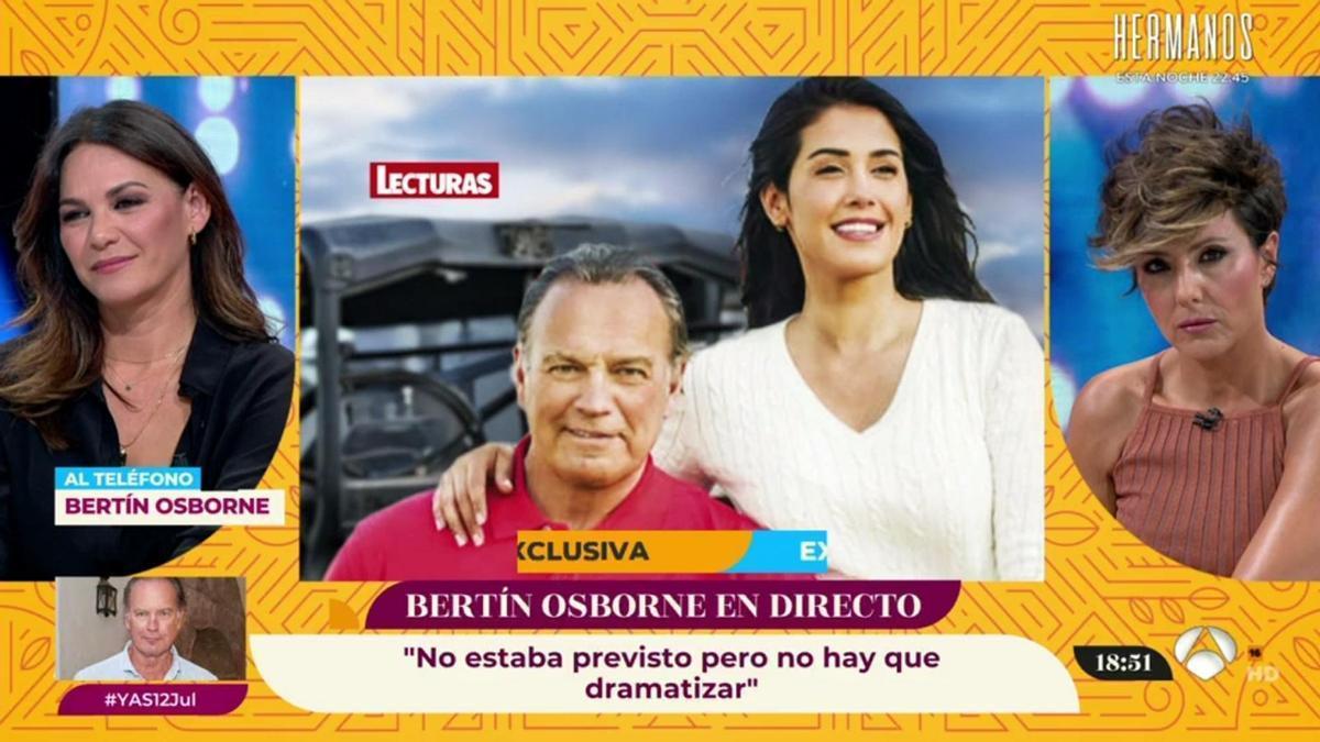 Bertín Osborne y su pareja.