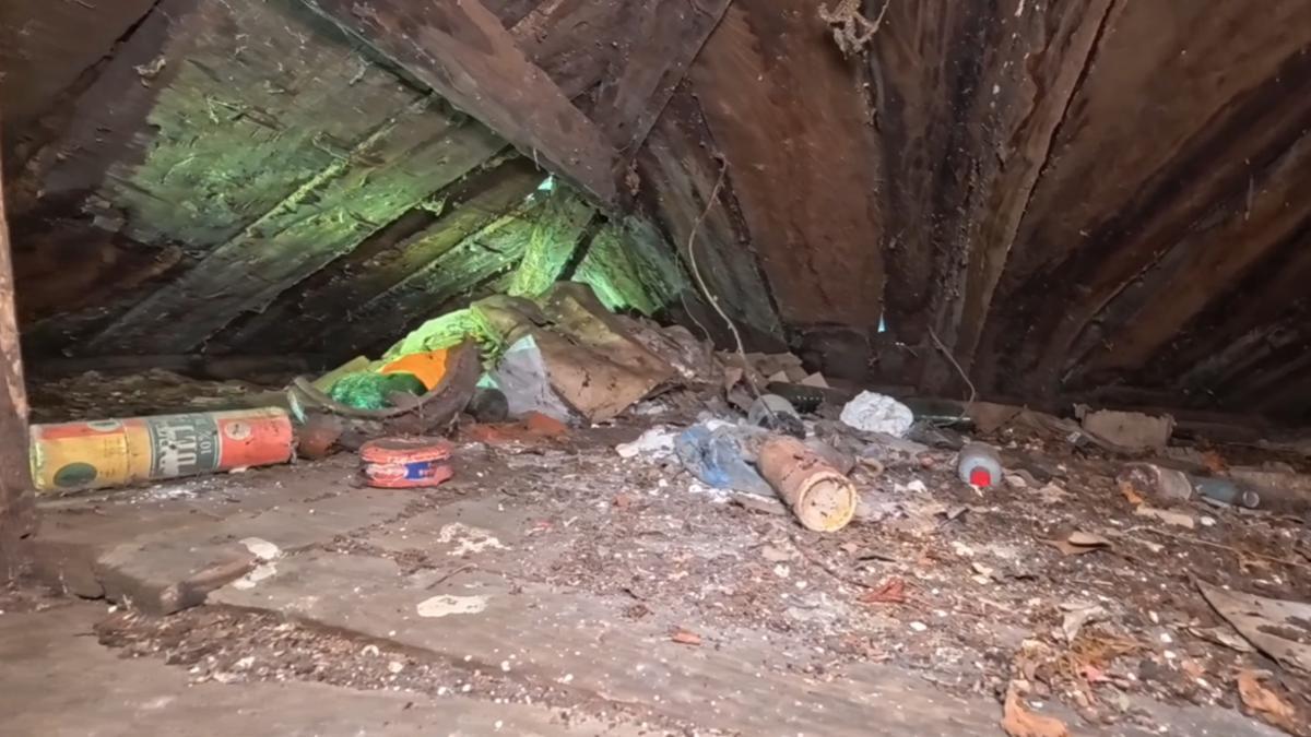 El hombre expone el estado en el que se encontraba la cabaña cuando la compró.