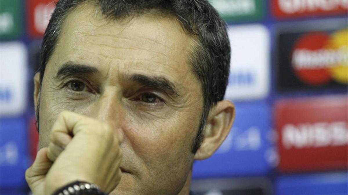 Ernesto Valverde, técnico del Athletic de Bilbao, en rueda de prensa