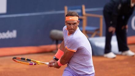 Nadal, concentrado en su partido en Barcelona