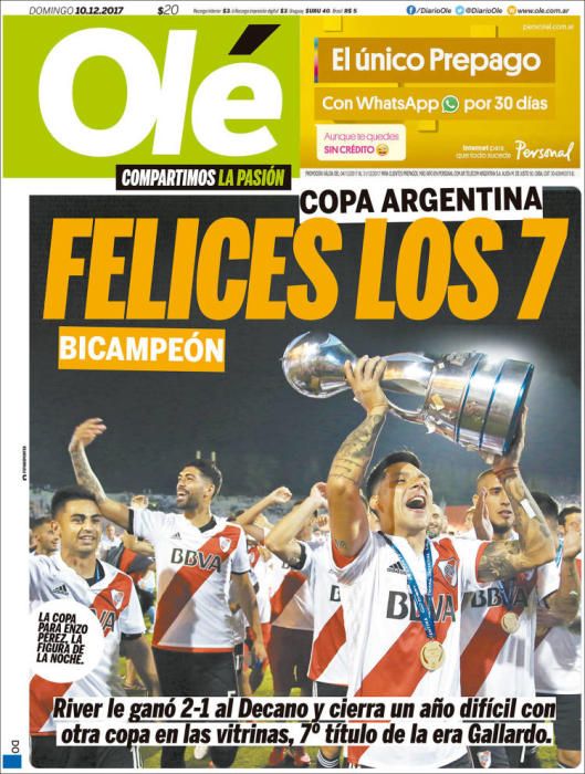 Portadas domingo 10 de diciembre de 2017