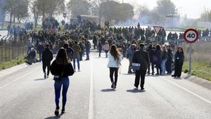 Protestas en los accesos a la cárcel de Brians para pedir mayor seguridad