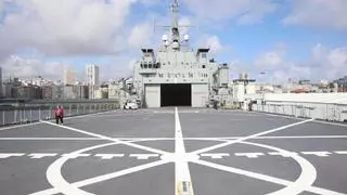 A bordo del buque 'Castilla' de la Armada Española