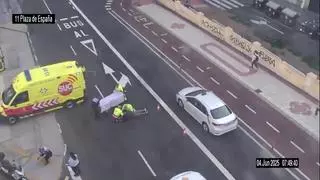 Una persona, herida tras un accidente entre una guagua y una motocicleta en Las Palmas de Gran Canaria