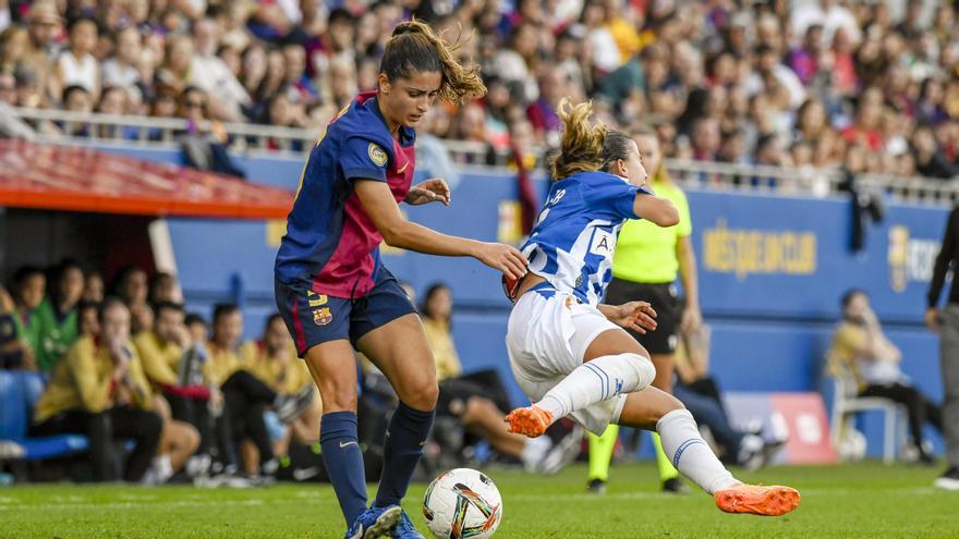 Jana Fernàndez en el derbi