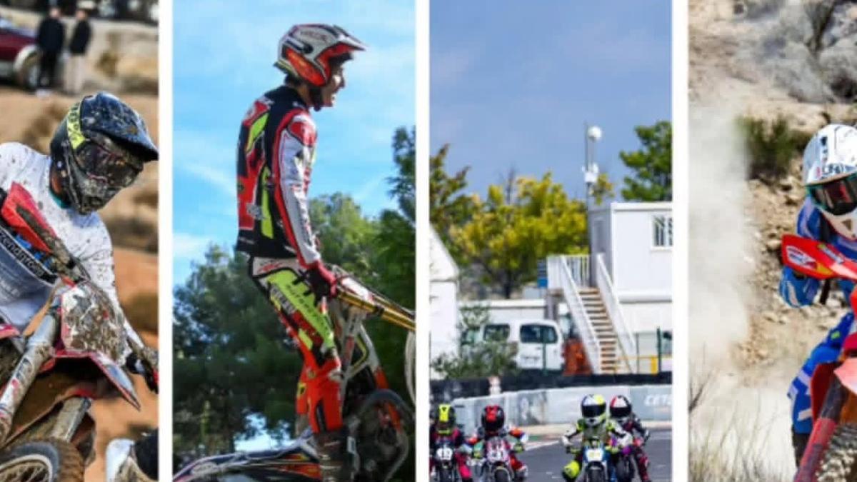 Pilotos en el circuito de Albaida, en una imagen extraída del cartel anunciador de los nuevos torneos.