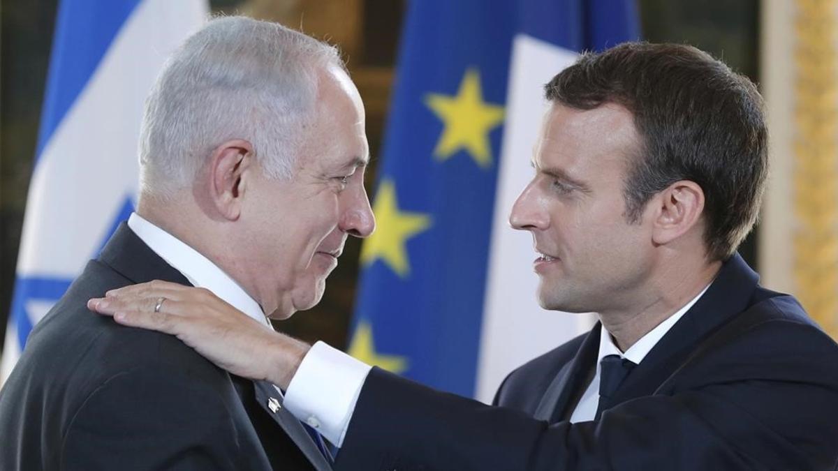 macron y netanyahu