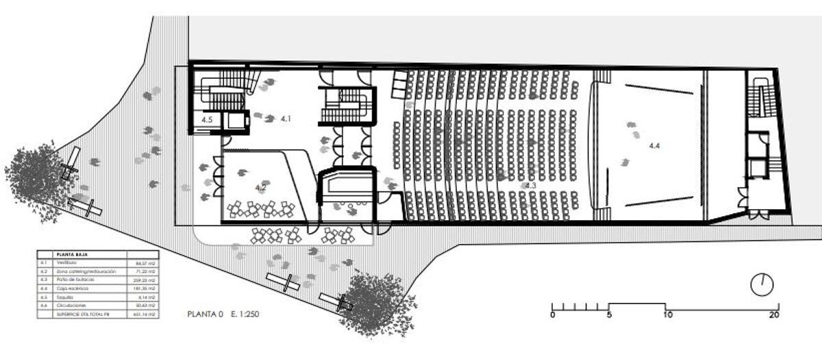 Plano de la planta 0 del teatro